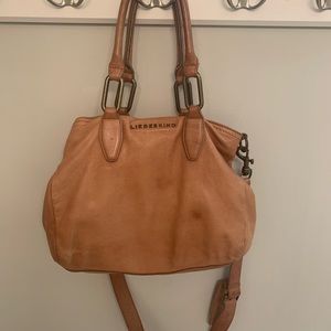 Leather crossbody slouchy purse LIEBESKIND